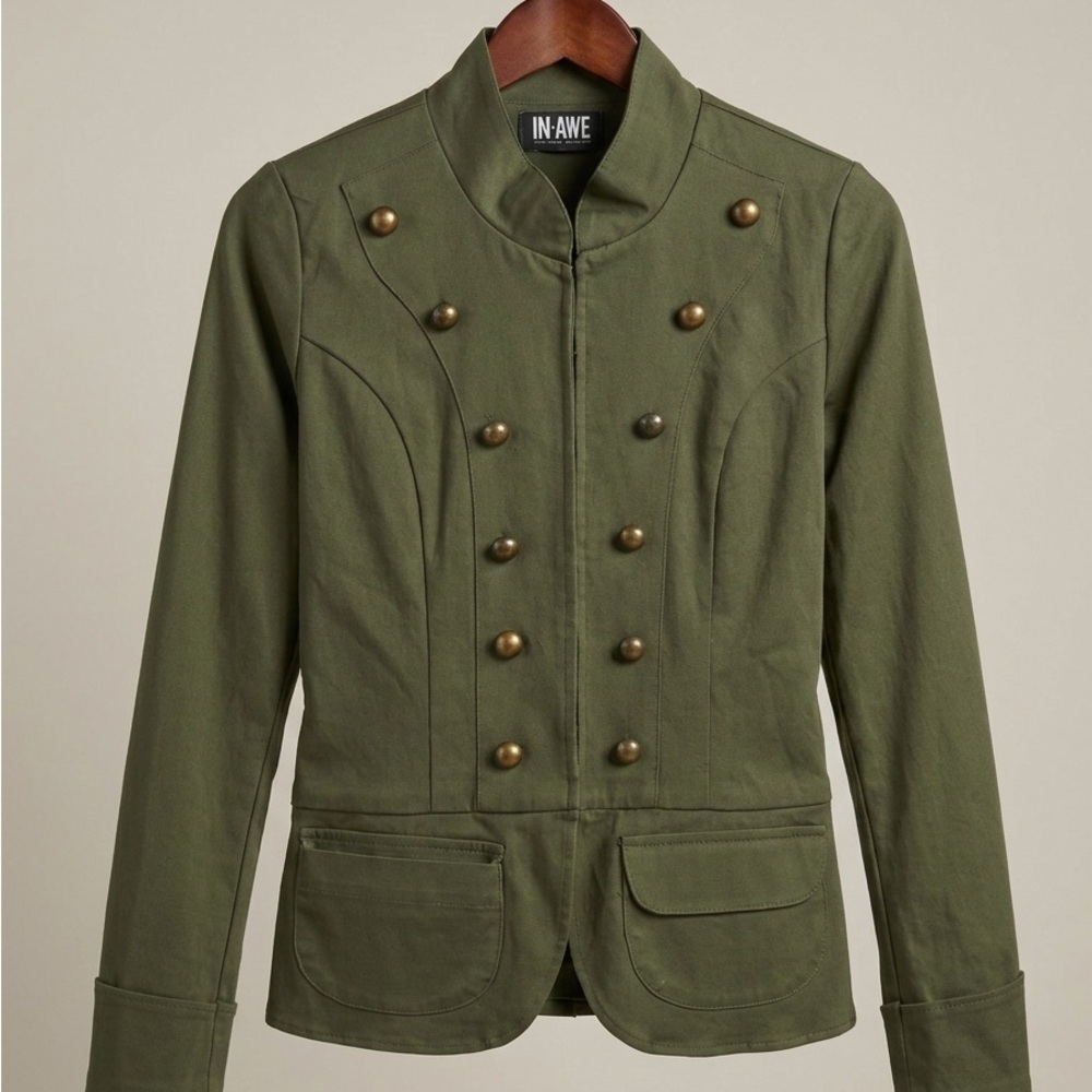 Woman’s Olive Military Jacket